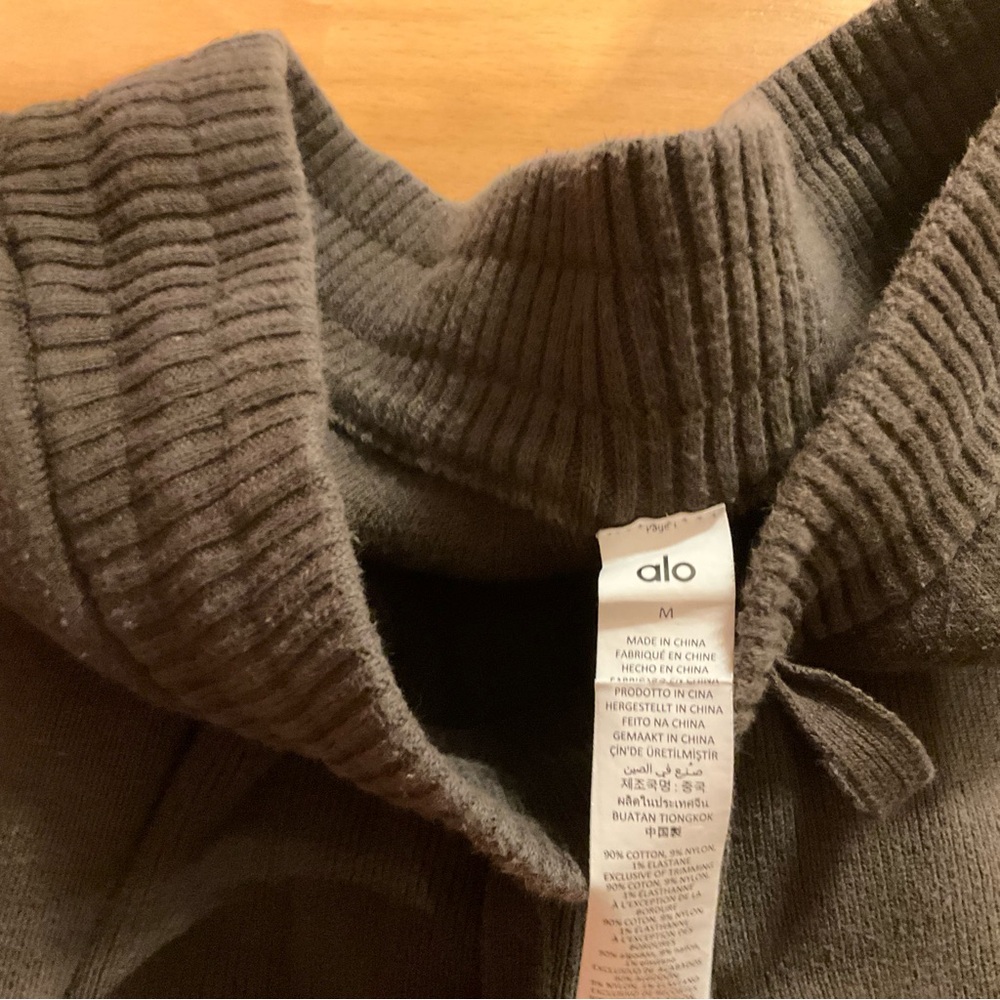 Alo Yoga Scholar Knit High-Waist Cargo Pant Expresso M - Picture 7 of 12